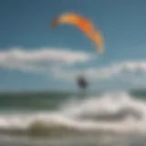 Kitesurfing action on a windy day in Traverse City