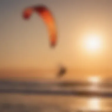 San Diego sunset with kites in the air