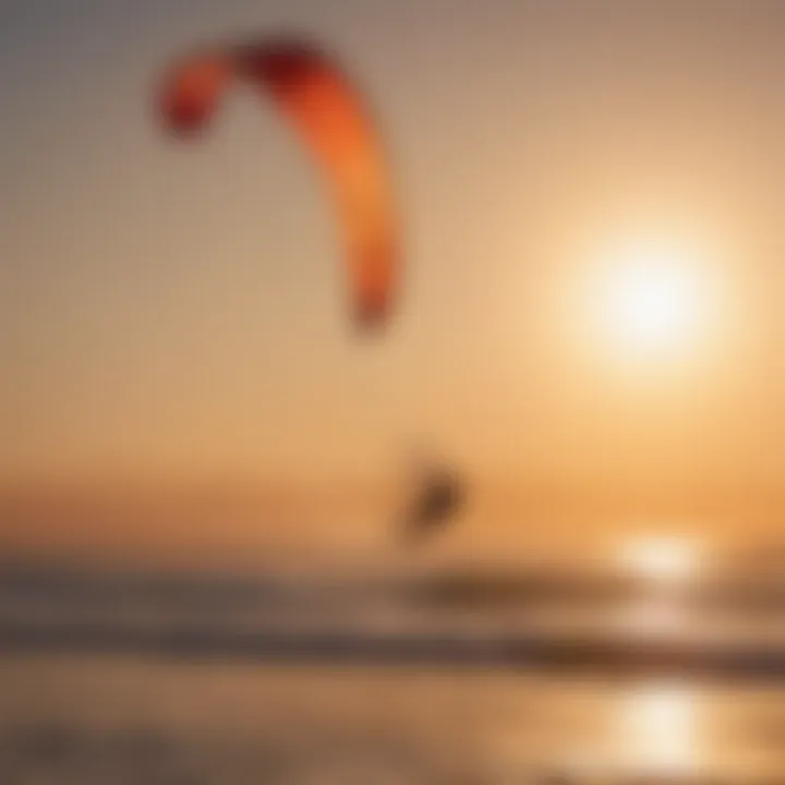 San Diego sunset with kites in the air