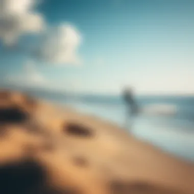 A serene beach setting for kitesurfing practice