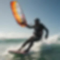 Dynamic maneuver in kitesurfing