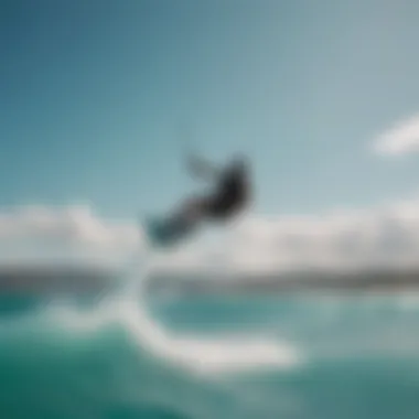 Majestic kitesurfing on turquoise waters