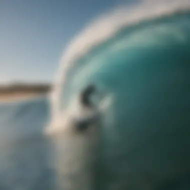 Surfboard with intricate wave design