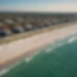 Aerial view of Venice Beach, Florida coastline