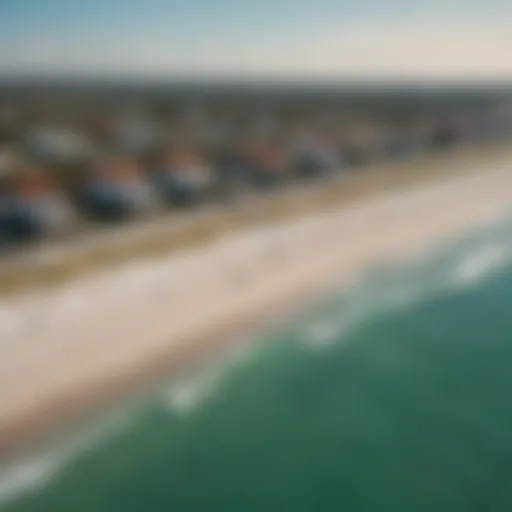 Aerial view of Venice Beach, Florida coastline