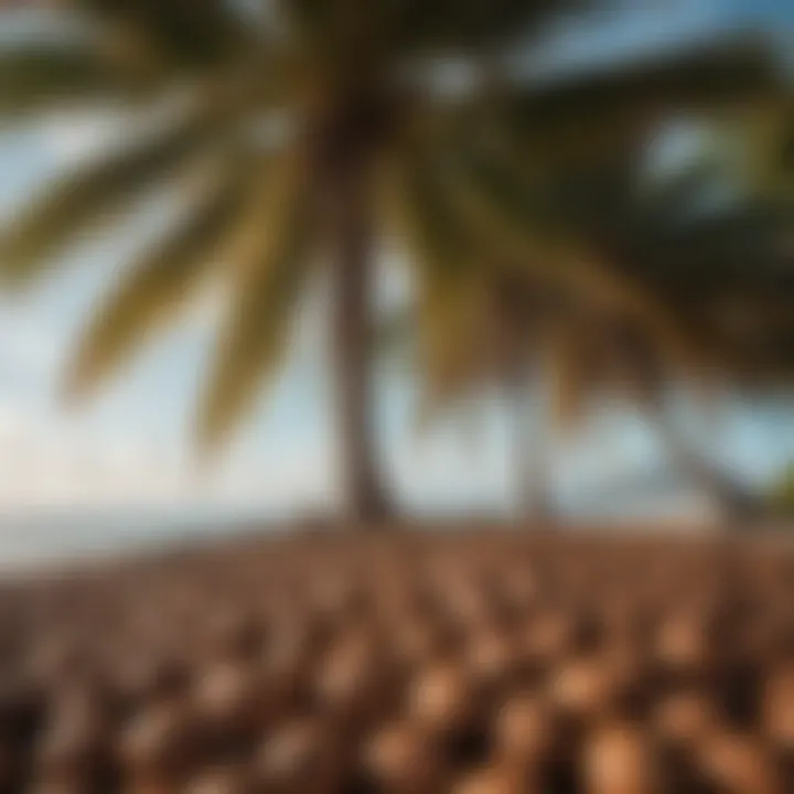 Vibrant Coconut Palm Fruits Ready for Harvest in St. Lucia