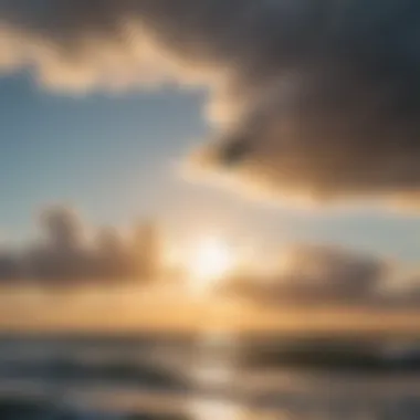 Kitesurfing silhouette against a vibrant sky