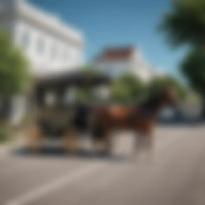 Vintage horse-drawn carriage on Mackinac Island