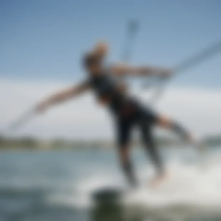 Wakeboarding academy students enjoying a thrilling ride on the waves