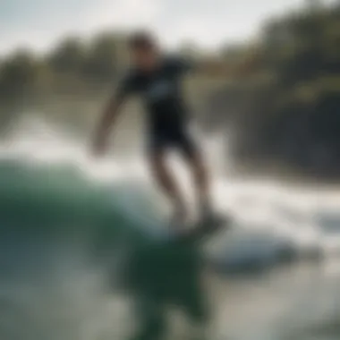 Wakesurfing Rider Carving Through the Waters