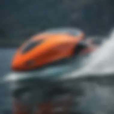 Close-up of advanced propulsion system of Waydoo Electric Hydrofoil