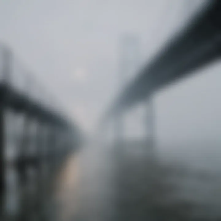 Winter mist over Portsmouth VA bridge