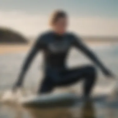 Kitesurfer maintaining wetsuit for prolonged use