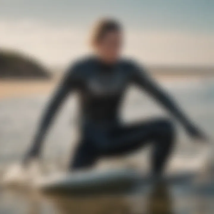 Kitesurfer maintaining wetsuit for prolonged use