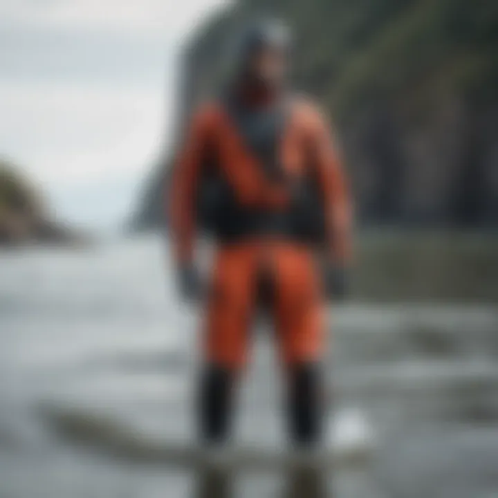 Innovative features of modern dry suits, highlighting technology integration for enhanced performance.